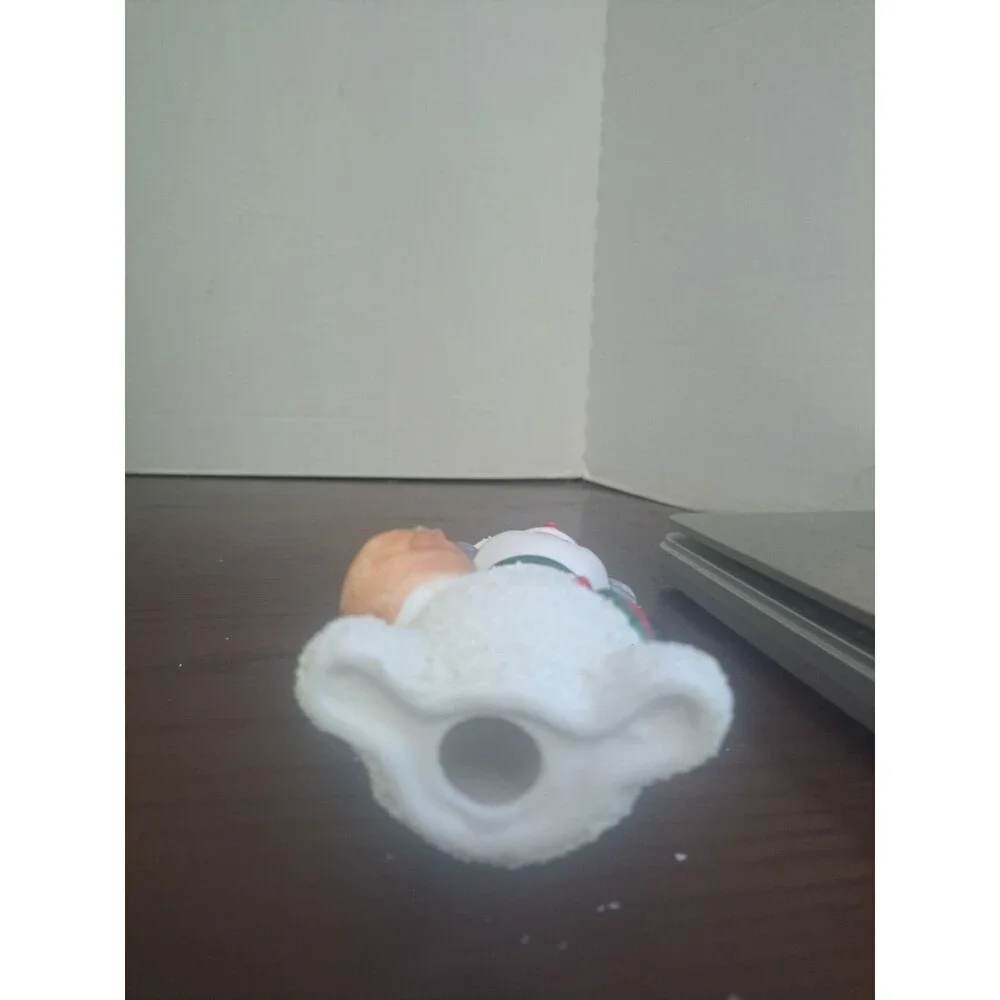 1990s Holiday Traditions Snowman With Sack Textured Finish